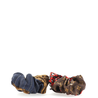 Louis Vuitton Vuittamins Scrunchies 2-Piece Set Monogram Silk