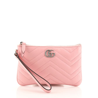 Gucci GG Marmont Flat Wrist Wallet Matelasse Leather