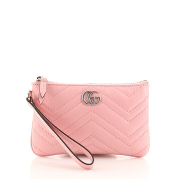Gucci GG Marmont Flat Wrist Wallet Matelasse Leather