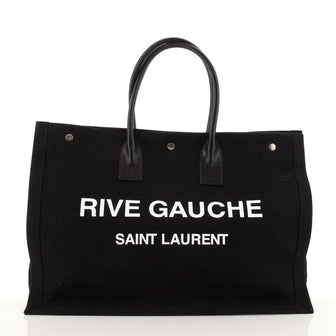 Saint Laurent Rive Gauche Shopper Tote Canvas Large