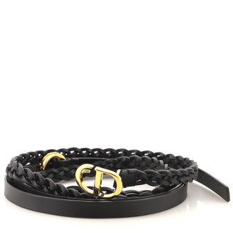 Christian Dior DiorDouble Belt Braided Leather Thin
