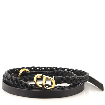 Christian Dior DiorDouble Belt Braided Leather Thin
