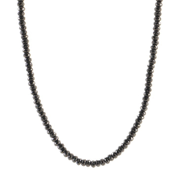 David Yurman Spiritual Beads Faceted Necklace Spinel and Sterling Silver 5mm