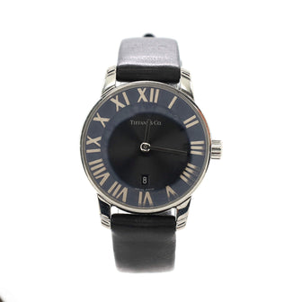 Tiffany & Co. Atlas 2-Hand Quartz Watch Stainless Steel and Leather 29