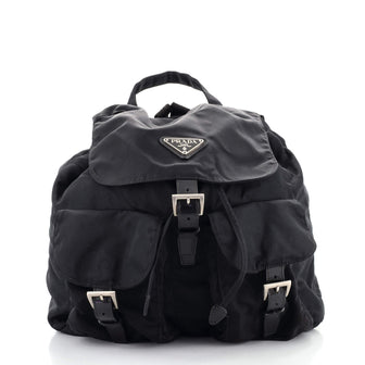 Prada Double Front Pocket Backpack Tessuto Medium