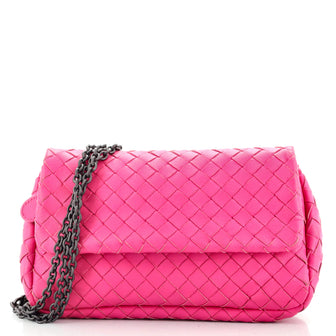 Bottega Veneta Expandable Chain Crossbody Bag Intrecciato Nappa Small