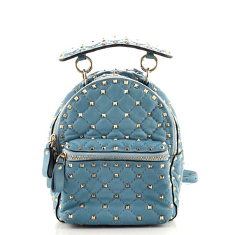 Valentino Rockstud Spike Backpack Quilted Leather Mini
