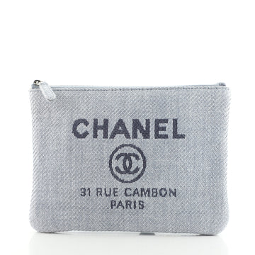 Chanel Deauville Pouch Raffia Small
