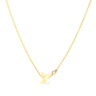 Louis Vuitton Idylle Blossom LV Pendant Necklace 18K Yellow Gold with Diamond