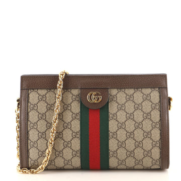 Gucci Ophidia Chain Shoulder Bag GG Coated Canvas Small