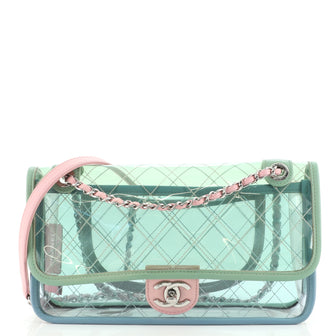 Chanel Coco Splash Flap Bag Quilted PVC With Lambskin Medium