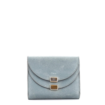 Chloe Georgia Square Wallet Leather Compact