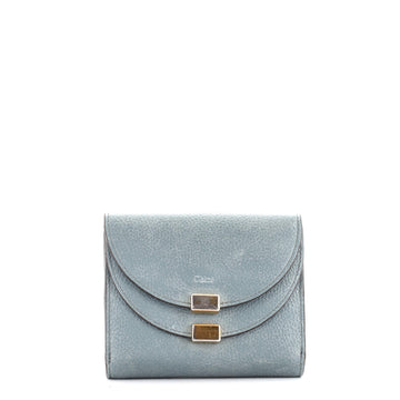 Chloe Georgia Square Wallet Leather Compact