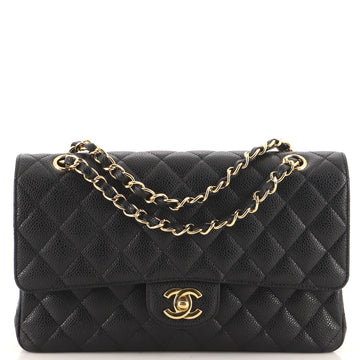 Chanel Classic Double Flap Bag Quilted Caviar Medium