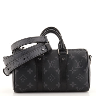 Louis Vuitton Keepall Bandouliere Bag Reverse Monogram Eclipse Canvas XS