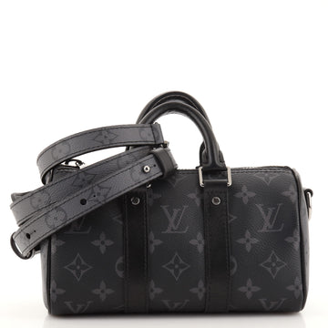 Louis Vuitton Keepall Bandouliere Bag Reverse Monogram Eclipse Canvas XS