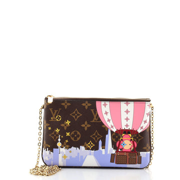 Louis Vuitton Double Zip Pochette Limited Edition Vivienne Xmas Monogram Canvas