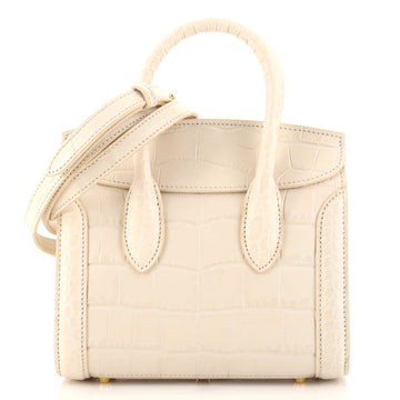 Alexander McQueen Heroine Convertible Tote Crocodile Embossed Leather 21