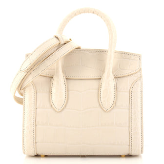 Alexander McQueen Heroine Convertible Tote Crocodile Embossed Leather 21