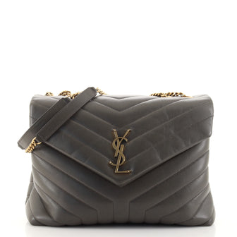 Saint Laurent LouLou Shoulder Bag Matelasse Chevron Leather Medium