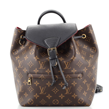 Louis Vuitton Montsouris Backpack NM Monogram Canvas with Leather PM