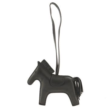 Hermes So Black GriGri Rodeo Bag Charm Leather MM