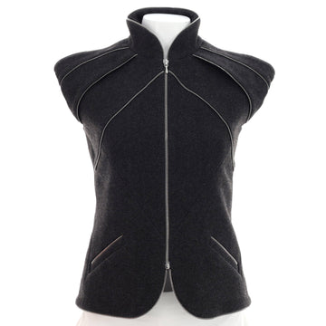 Chanel Women's Multi Zipper Vest Wool Blend