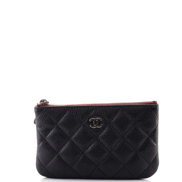 Chanel Classic O Case Pouch Quilted Caviar Mini