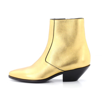 Saint Laurent Women's West Zip Ankle Boots Leather