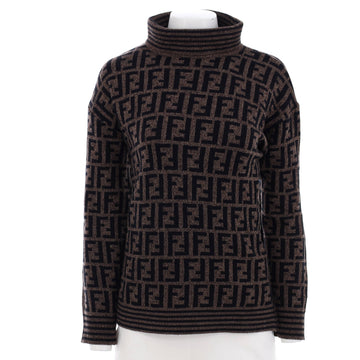 Fendi Vintage Women's Turtleneck Sweater Zucca Wool Blend
