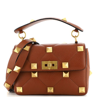 Valentino Roman Stud Flap Bag Quilted Leather Medium