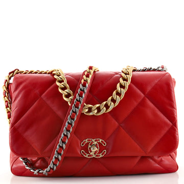 Chanel 19 Flap Bag Quilted Goatskin Maxi