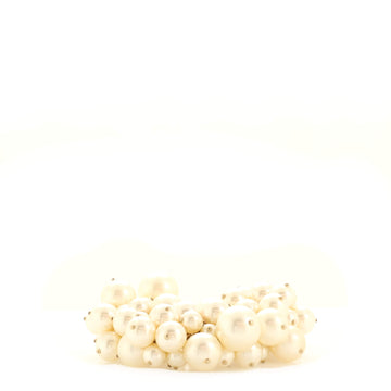 Chanel Cluster Bracelet Faux Pearls with Metal