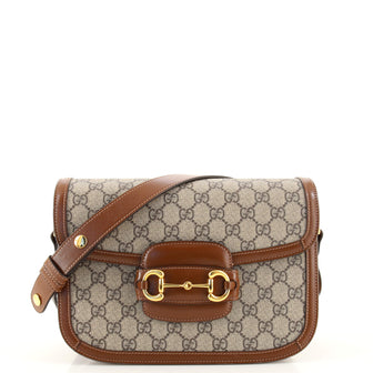 Gucci Horsebit 1955 Shoulder Bag GG Coated Canvas Small