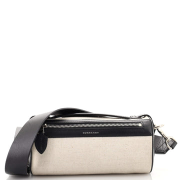Burberry Barrel Crossbody Bag Canvas with Leather Small