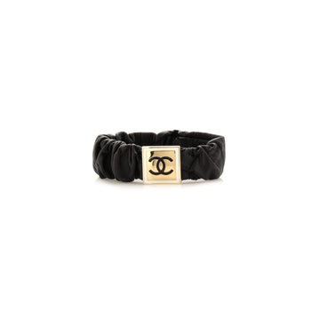 Chanel CC Scrunchie Metal and Leather