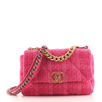 Chanel 19 Flap Bag Quilted Tweed Medium