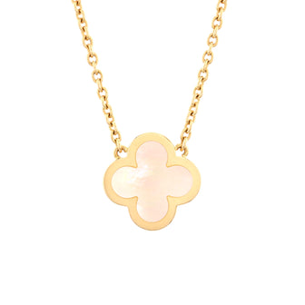 Van Cleef & Arpels Pure Alhambra 18k Yellow and Mother of Pearl Necklace