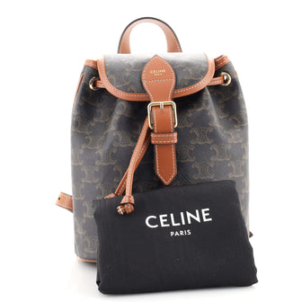 Celine Folco Backpack Triomphe Coated Canvas Mini