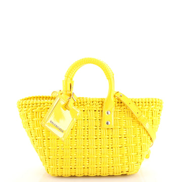 Balenciaga Bistro Panier Bag Woven Faux Leather XS