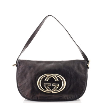 Gucci Britt Flap Shoulder Bag Leather Small