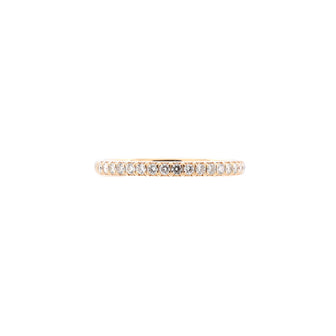 Tiffany & Co. Soleste Half Eternity Band Ring 18K Rose Gold with Pave Diamonds