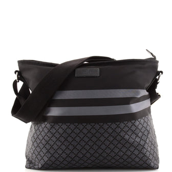 Gucci Web Messenger Bag Diamante Nylon Large