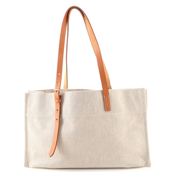 Hermes Etriviere Elan Shopping Tote Toile and Leather