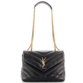 Saint Laurent LouLou Shoulder Bag Matelasse Chevron Leather Small