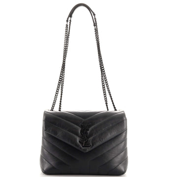 Saint Laurent LouLou Shoulder Bag Matelasse Chevron Leather Small