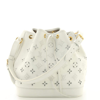 Louis Vuitton Petit Noe NM Handbag Monogram Cutout Broderie Leather