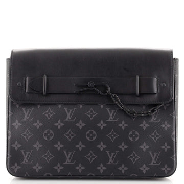 Louis Vuitton Pochette Steamer Monogram Eclipse Canvas