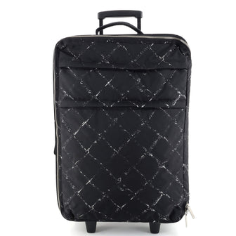 Chanel Travel Line Rolling Trolley Printed Nylon Large