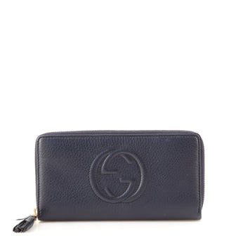 Gucci Soho Zip Around Wallet Leather Compact